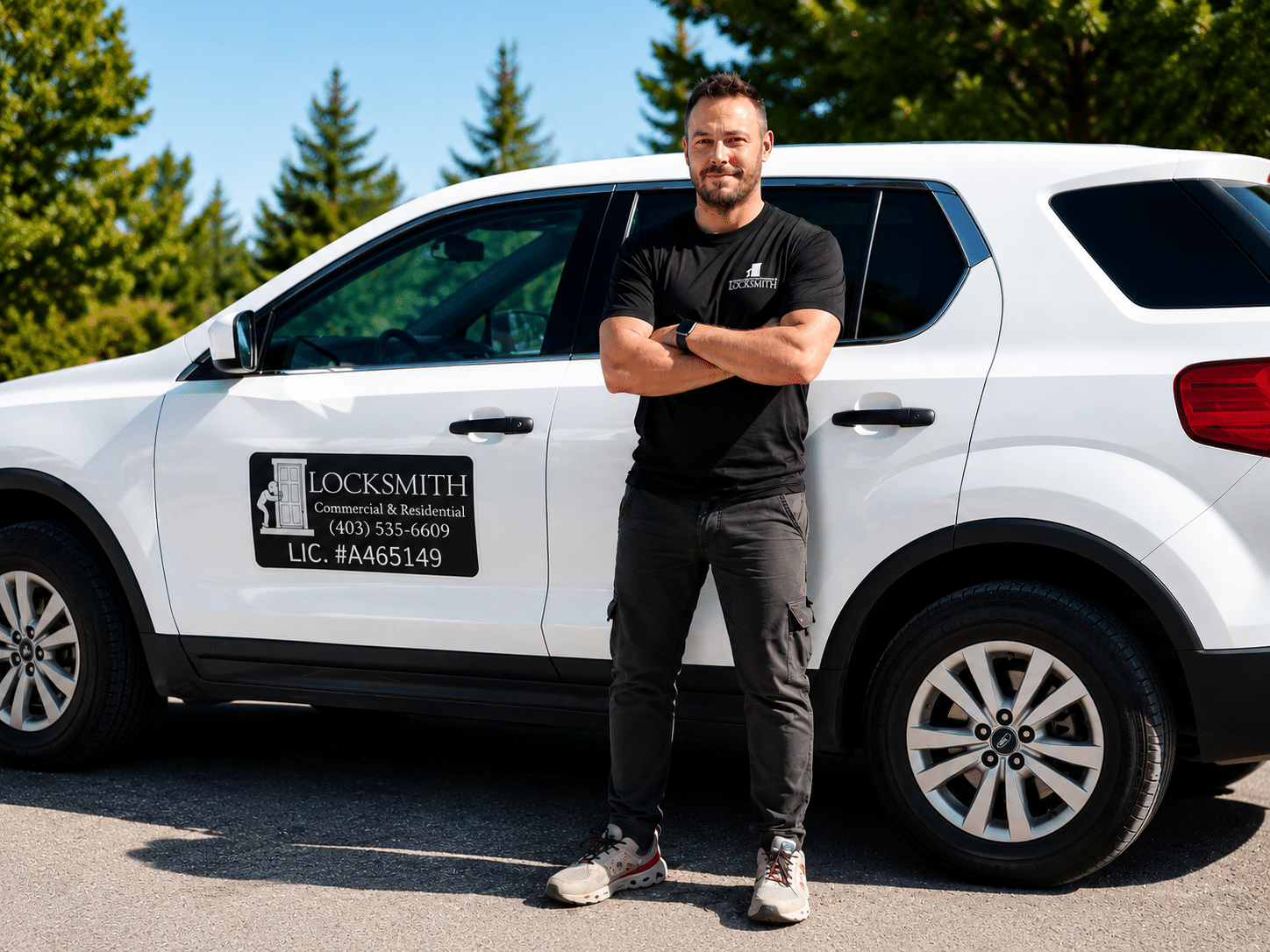 C&R Locksmith service van in Oklahoma City