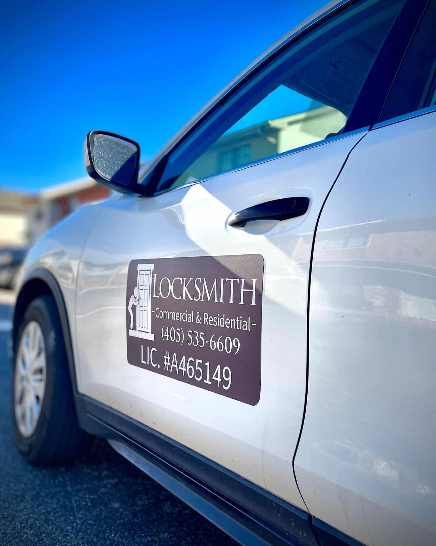 C&R Locksmith on a job at a customer property in the Oklahoma City metro