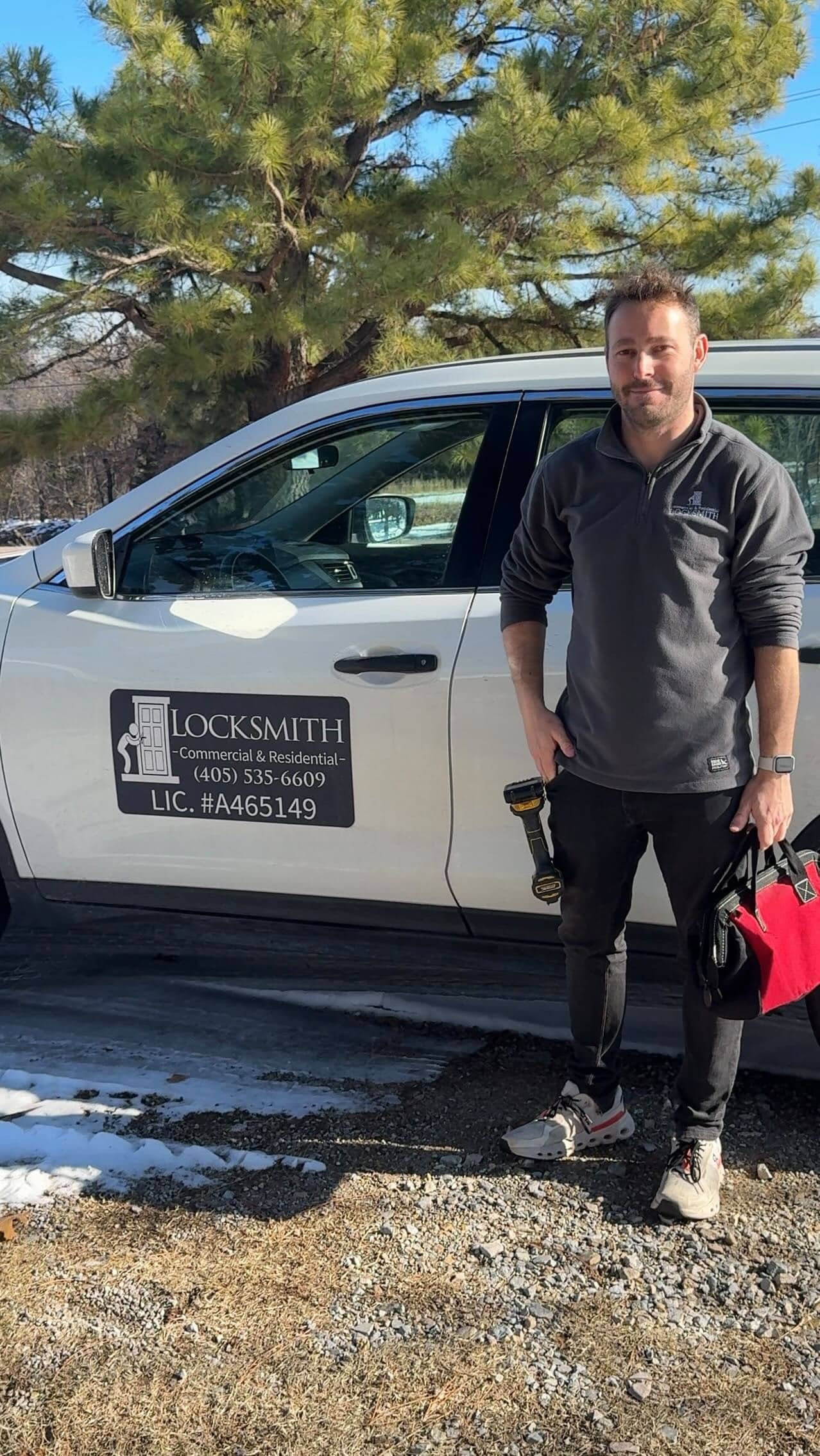 C&R Locksmith work in progress in Edmond, Oklahoma